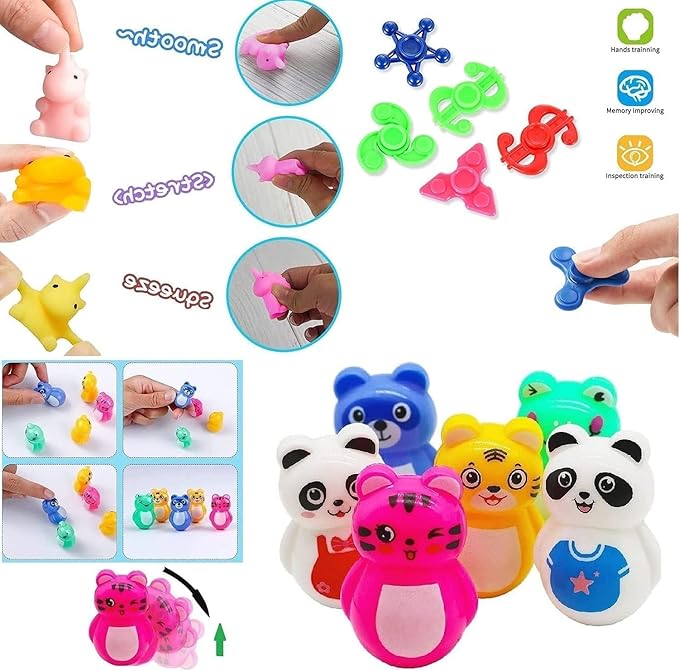 120 PCS Pop Party Favors for Kids 4-8 8-12, Premium Pop Fidget Toys for Kids, Pinata Stuffers, Treasure Box Toys, Classroom prizes, Prize Box Toys, Goodie Bag Stuffers, Carnival Prizes