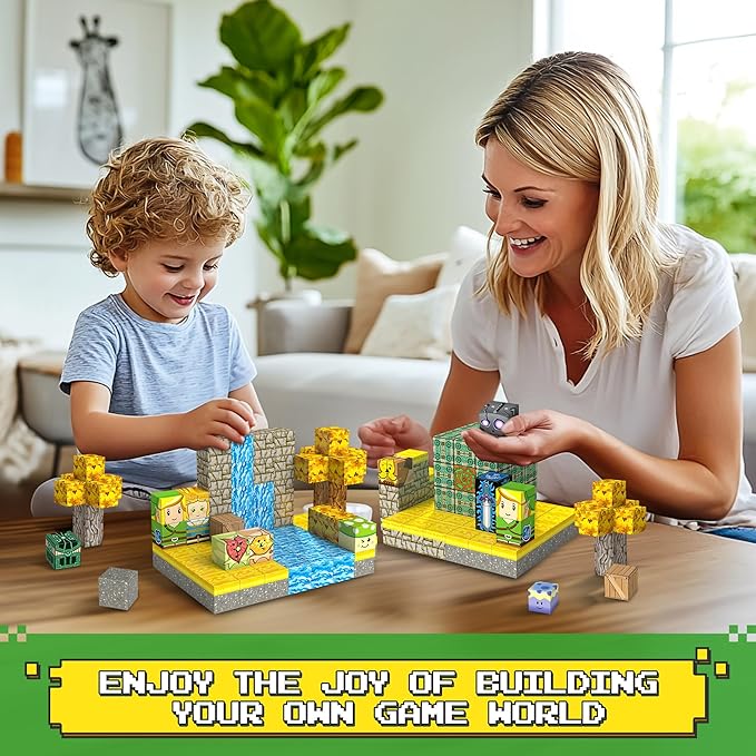 Magnetic Building Blocks for BOTW Fans, Koroks Magnet Cubes Blocks for Kids 5-7, STEM Building Game Sensory Outdoor Toys Christmas Birthday Gift for Boys&Girls, 100PCS