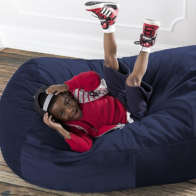 Jaxx Sofa Saxx Bean Bag Lounger, 4-Feet, Navy