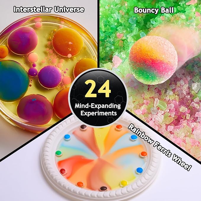 Japace My Birthday Countdown Calendar for Kids, Science Kit with 24 Days of Fun Experiments, A Unique Present for Birthday & Advent, Creative STEM Gift Ideas for Boys and Girls