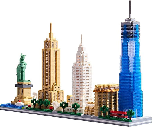 City Architecture New York Micro Mini Blocks Skylines Collection Building Set for Adults NYC Skyline Model Kit for Kids Age of 14+ 3452 Pieces Bricks
