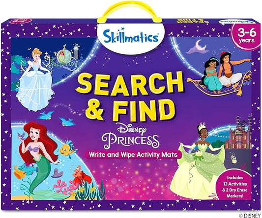 Skillmatics Preschool Learning Activity - Search and Find Disney Princess, Educational Game for Kids, Toddlers Who Love Toys, Art & Craft Activities, Valentine's Day Gifts for Ages 3, 4, 5, 6