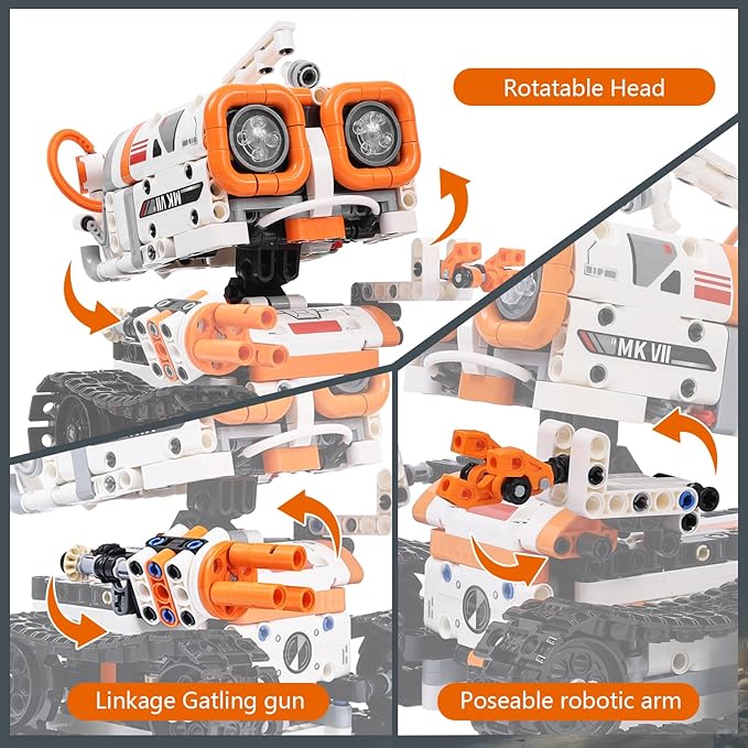 STEM Robotics Kits for Kids Ages 8-12 8-14 Year Old, 3 in 1 Remote/APP/Voice Control & Programming Robot Building Set, Toy Coding Science Projects, Birthday Gift Ideas for 8 9 10 11 12+ Boys