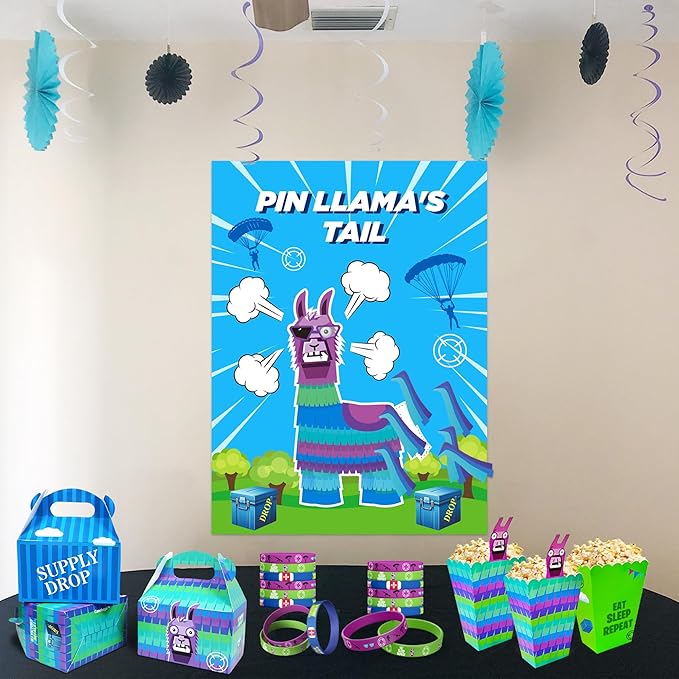 Video Games Bracelets Silicone Wristband 30Pcs Llama Theme Party Decorations Supplies for Video Games Llama Gamer Birthday Party Favors