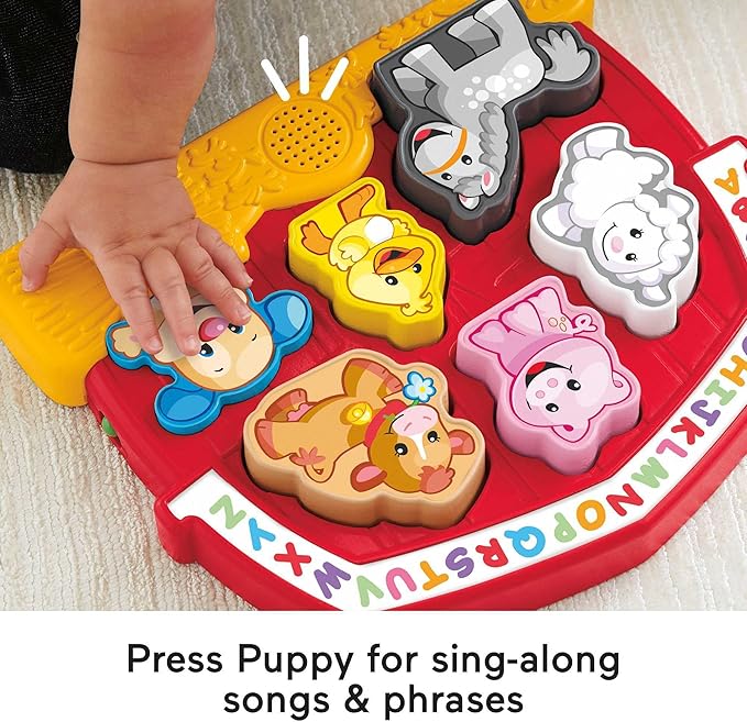 Fisher-Price Toddler Shape Sorting Toy Laugh & Learn Farm Animal Puzzle with Music & Sounds for Kids Ages 1+ Years