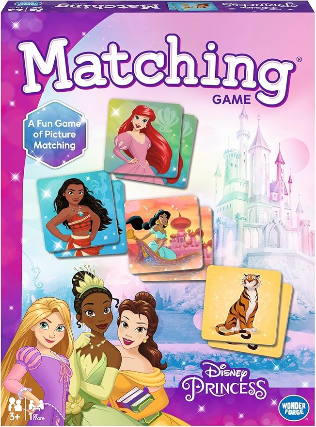 Wonder Forge Disney Princess Matching Game-Fun & Quick Memory Game for Kids | Engaging Toy for Ages 3-5 Years | Features Beloved Disney Princesses | Ideal for Solo or Family Play (Packaging May Vary)