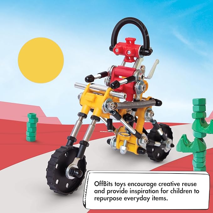 Motorbike Stem Building Toys, RiderBit Educational Build Your Own Robot Toy for Kids 8+ Year Old Boys and Girls, Stem Toys Engineering Kit, Vehicle Construction Toys Steam Gift