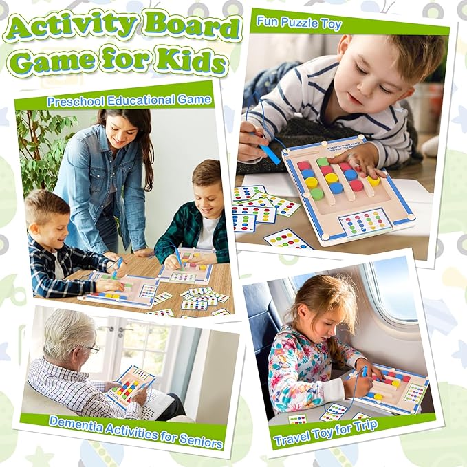 Kids Montessori Magnetic Wooden Toys: 3 4 5 6 7 Year Old Birthday Gift for Boys Girls Age 4-7 Preschool Educational Learning Activities Toy Sensory Autistic Puzzle Maze Game Present for Toddlers