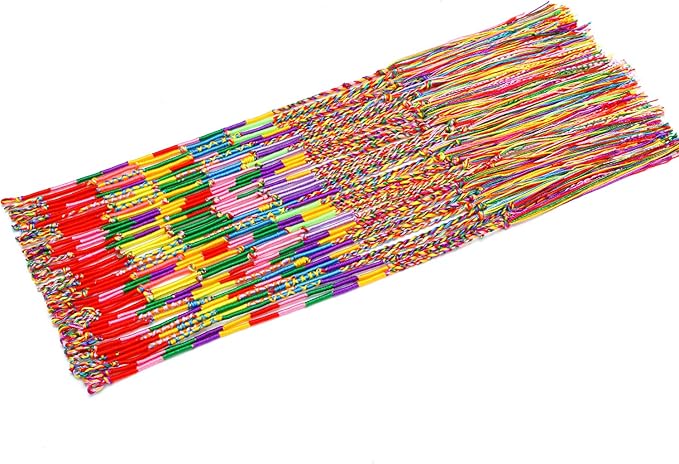 Resinta 40 Pieces Handmade Braided Bracelets Assorted Colors Friendship Cords Thread Bracelets Party Supply Favors for Wrist Anklet