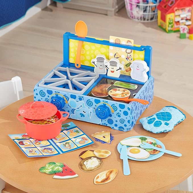 Melissa & Doug Blue's Clues & You! Wooden Cooking Play Set (42 Pieces)