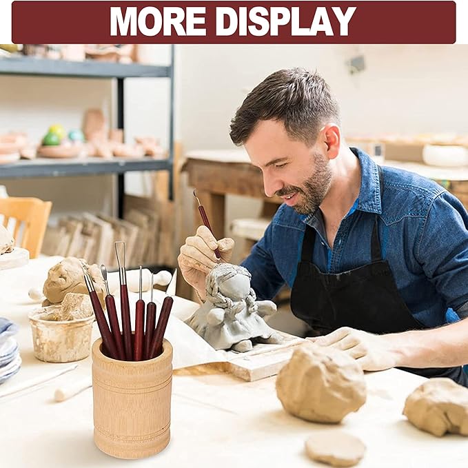 LINPHCEY 6-Piece Clay Sculpting Tools Set Perfect for Polymer Air Dry Modeling Clay Beginners & Professionals Ideal for DIY Pottery & Ceramics Tools for Clay Sculpting & Crafting