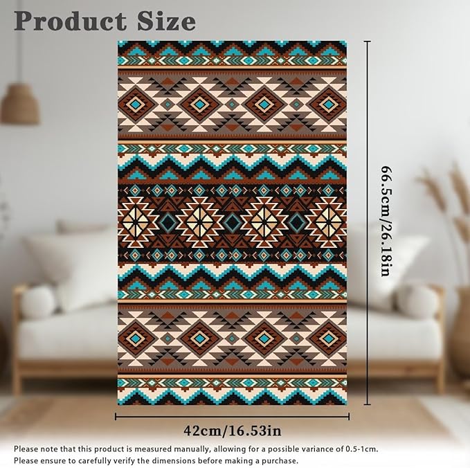 Aztec Recliner Headrest Cover Fabric Sofa Headrest Slipcovers Pet Scratch Resistant Couch Headrest Covers Furniture Protector for Recliner Leather Sofa Couch