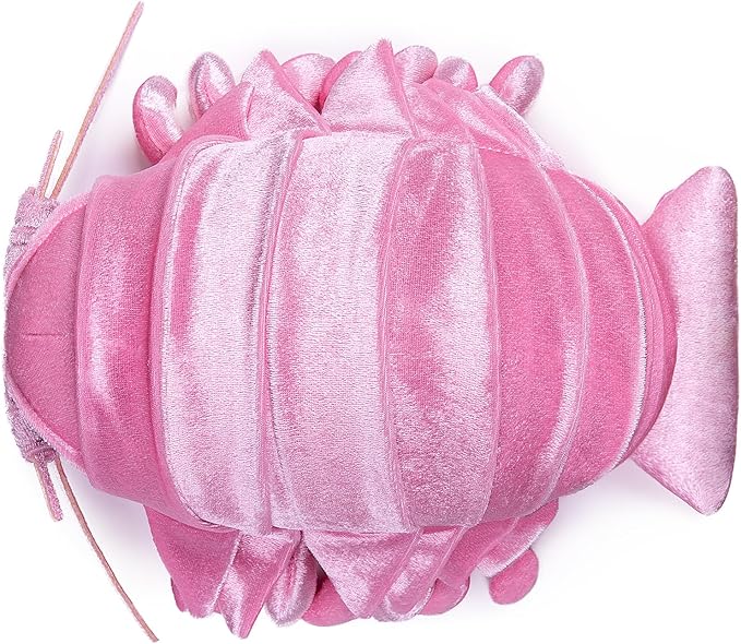 ZHONGXIN MADE Isopod Plush - Lifelike 12” Pink Isopod Stuffed Animal, Realistic Bathynomus Giganteus Arthropod Insect Plushie, Soft Crustaceans Animals Toys Model Dolls Gifts for Kids
