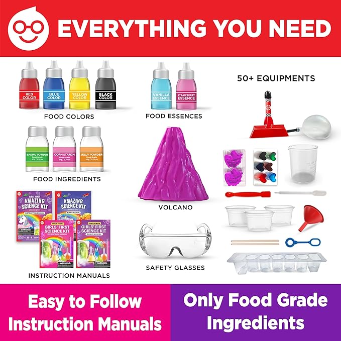 Doctor Jupiter Girls’ First Science Gift Set for Girls Ages 4+ | Set of Girls' First Science Kit & Amazing Science Kit |Birthday Gift Ideas for 4-5-6-7-8 Year Old Girls |STEM Learning & Education Toys