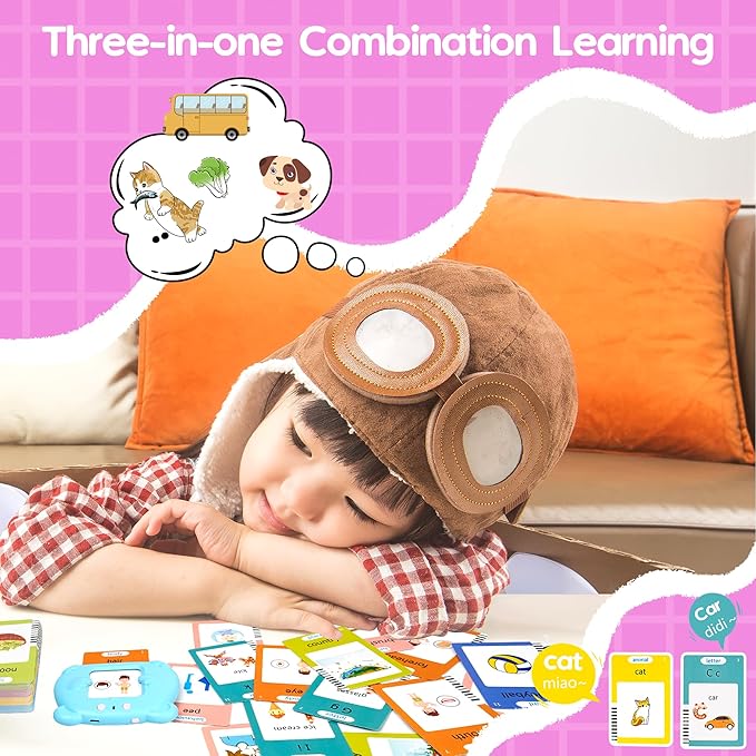 BELLOCHIDDO Talking Flash Cards with 224 Sight Words - Montessori Toys, Sensory Toys for Autistic Children, Toddler Toys, Kids Toys Age 1 2 3 4 5 Years Old Boys & Girls, Speech Therapy Toys