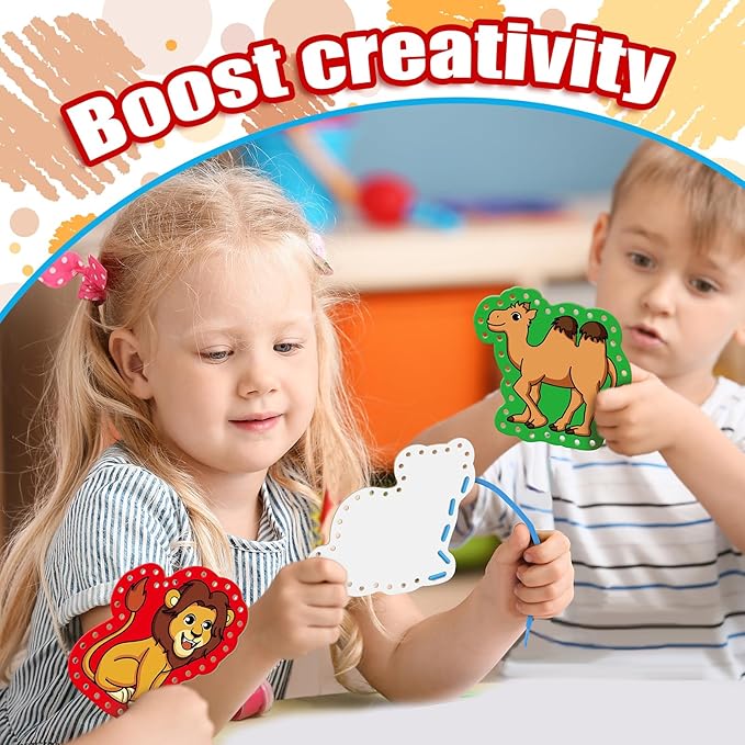 Quilinz Lacing Cards,Sewing Kit for Kids,Fine Motor Toys,Shoe Tying Practice,Classroom Must Haves,Manipulatives for Preschoolers,Homeschool Supplies,Preschool Learning Activities,Toddler Crafts