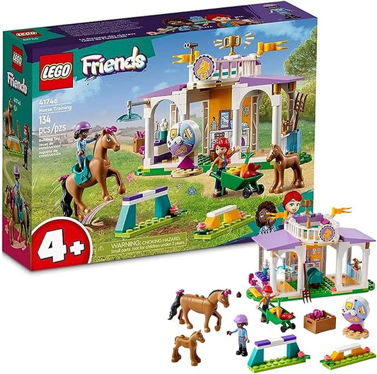 LEGO Friends Horse Training 41746 Toddler Building Toy, Great Birthday Gift for Ages 4+ with 2 Mini-Dolls, Stable, 2 Horse Characters and Animal Care Accessories