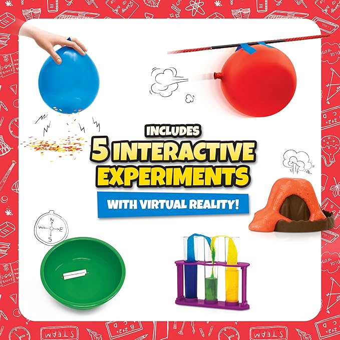 Bill Nye's VR Science Kit Student Edition - Virtual Reality Kids Book and Interactive STEAM Set - Includes All Materials You Need, Ages 6 and Up
