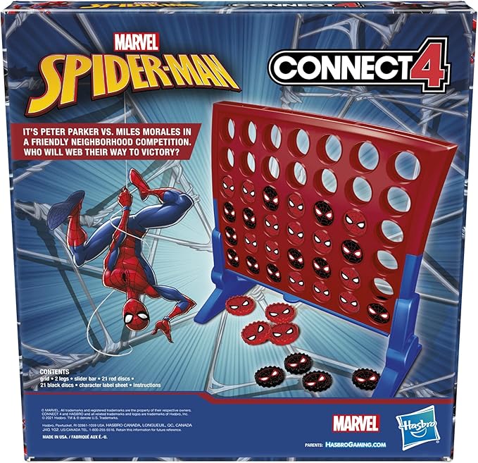 Hasbro Gaming Connect 4 Marvel Spider-Man Edition Game | Strategy Board Games for Kids | 2 Players | Easter Gifts for Boys & Girls| Ages 6+ (Amazon Exclusive)