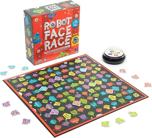 Educational Insights Robot Face Race, Fast Paced Color Recognition Matching Game, for 2-4 Players, Award-Winning Fun Family Board Game for Kids Ages 4+