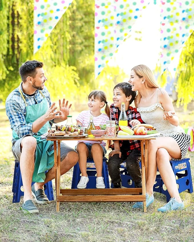 ACKO Folding Step Stool -13 inch Height Premium Heavy Duty Foldable Stool for Kids and Adults, Kitchen Garden Bathroom Stepping Stool 10Pack