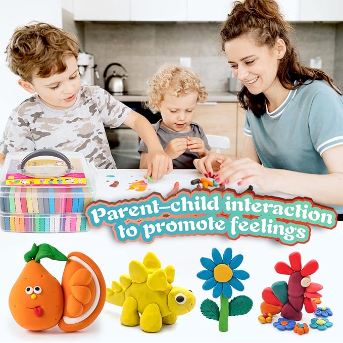 Polymer Clay Sets, 50 Colors Oven Bake Clay Modeling Clay for Kids, Sculpting Clay Tools and Accessories, DIY Model Clay, Ideal Clay for Kids Beginners and Artists