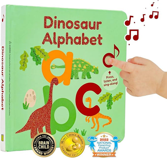 Cali's Books Dinosaur Book | ABC Learning for Toddlers | Sound Books for Toddlers 1-3 and 2-4 | ABC Song | Musical Books for Toddlers 1-3 (Dinosaur Alphabet)