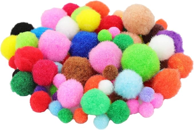 862 Pieces Kids Art & Craft Supplies Set DIY Activities & Parties Pipe Cleaners Craft Set 200 Pcs Pipe Cleaners 454 Pcs Pom Poms 208 Pcs Wiggle Eyes Self Adhesive1