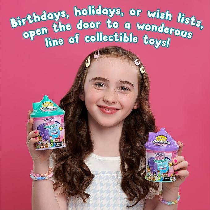Disney Doorables Squish’Alots Series 1, Collectible Blind Bag Figures in Capsule, Kids Toys for Ages 5 Up by Just Play