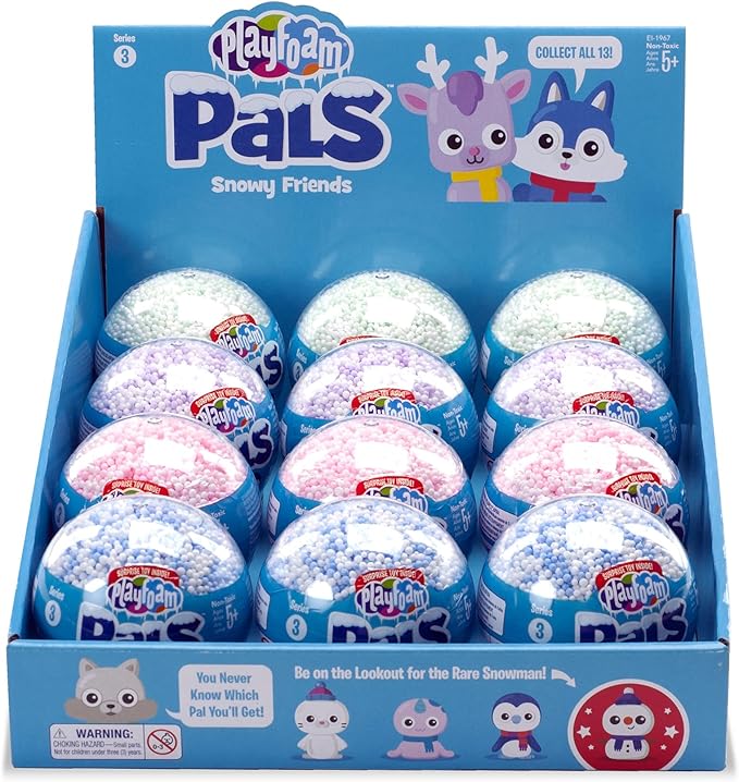 Educational Insights Playfoam Pals Snowy Friends, Party Pack of 12, Sensory, Shaping Fun, Ages 3+