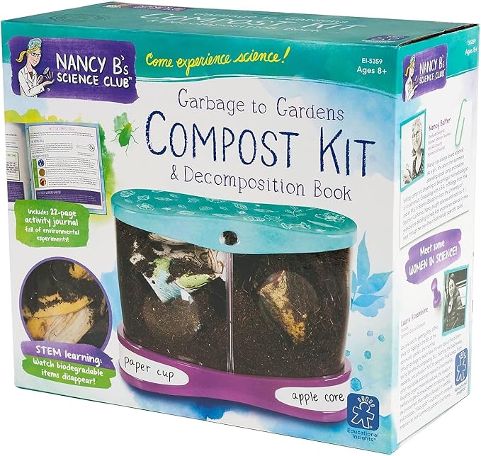 Educational Insights Nancy B's Science Club Garbage to Gardens Compost Kit & Decomposition Book