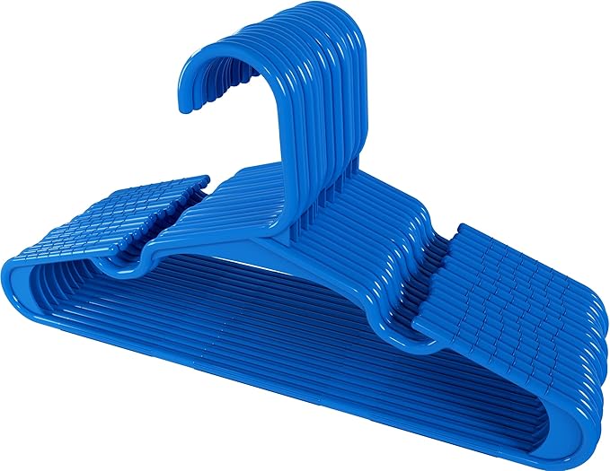 Utopia Home 20 Pack Kids Hangers - 11.5 Inch Plastic Baby Hangers for Closet - Childrens Hanger for Clothes & Infant Hanger for Closet - (Blue)