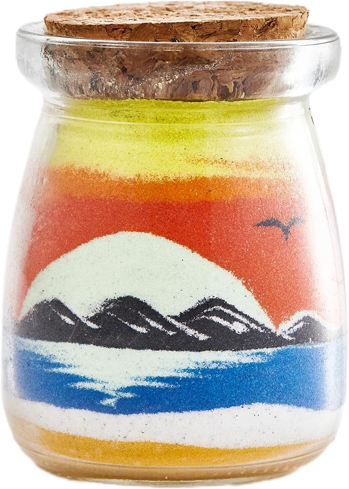 YUANLUGV Sand Art Bottles, Colored Sand with Luminous Sand Art Crafts for Gift Kids, Elegant and Exquisite Sand Art Craft Bottle,Gifts for Girls Boys Kids Women Birthday (d)