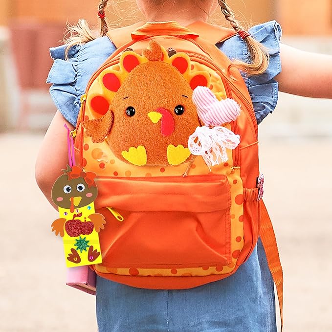 Fall Thanksgiving Crafts for Kids Adults, 24 Set Turkey Crafts Kits DIY Thanksgiving Activity Fall Festival Party Favors Classroom Prizes Friendsgiving Gifts Thanksgiving Crafts for Kids Age 4 8 12