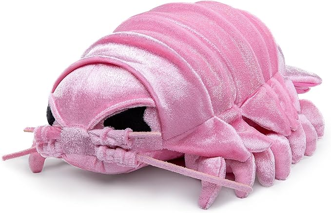 ZHONGXIN MADE Isopod Plush - Lifelike 12” Pink Isopod Stuffed Animal, Realistic Bathynomus Giganteus Arthropod Insect Plushie, Soft Crustaceans Animals Toys Model Dolls Gifts for Kids