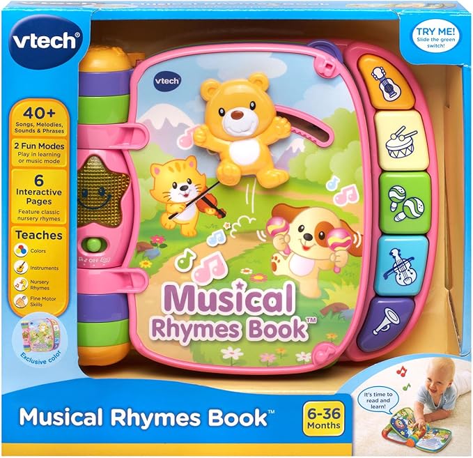 VTech Musical Rhymes Book, Pink