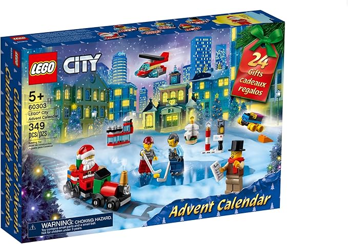 LEGO City Advent Calendar 60303 Building Kit; Includes City Play Mat; Best Christmas Toys for Kids; New 2021 (349 Pieces)