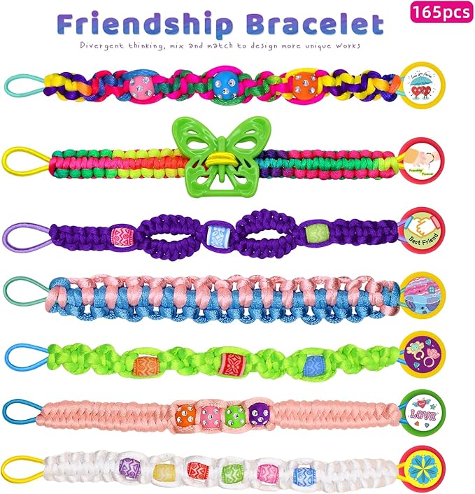 Yikusu Friendship Bracelet Making Kit for Girls, Birthday Gifts for Girls Ages 7 8 9 10 11 12 Year Old, Arts and Crafts Toys for Kids Ages 8-12,DIY Bracelet Jewelry Maker Toys Set