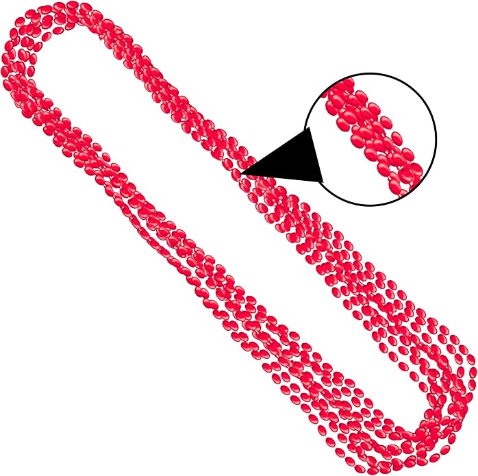 Silver Metallic Bead Necklaces, Party Accessory, 48 Ct.