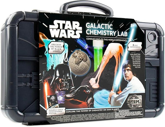 STAR WARS Galactic Chemistry Lab, Science Kit for Kids with 8 Easy Experiments and Reactions, Including DIY Lightsaber, Slime & Earth Science, Star Wars Toys, Chemistry Set, Gifts for 6 Year Old Boys