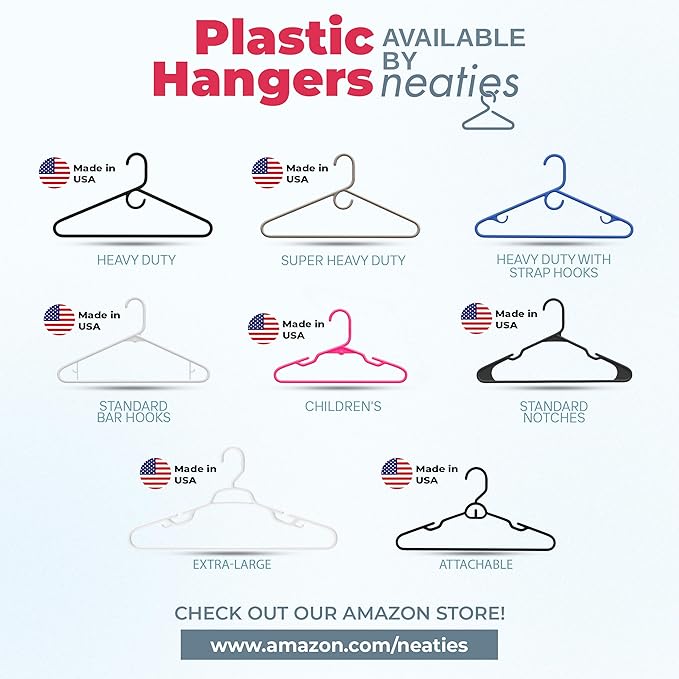 Made in USA Baby Hangers, Kids Hangers for Children's Clothes, Toddler Outfits and Clothing, 20 50 100 Pack Available, Kid Plastic Hanger for Closet and Nursery, Kids Hangars (120pk White/Pink)