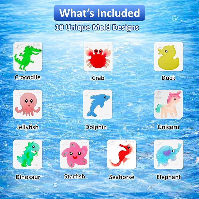 Kiditos Magic Water Elf Powder Refill 5 Packs+Animal Mold Set