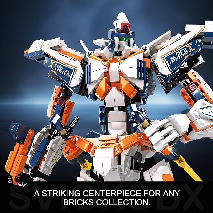 SVIOKODX Mecha Building Block Sets,Liberator of Firmaments Robot Model Kits for Adults,Cool Bricks Mech,Collectible Kits for Kids Boys 8+ (1451 PCS)