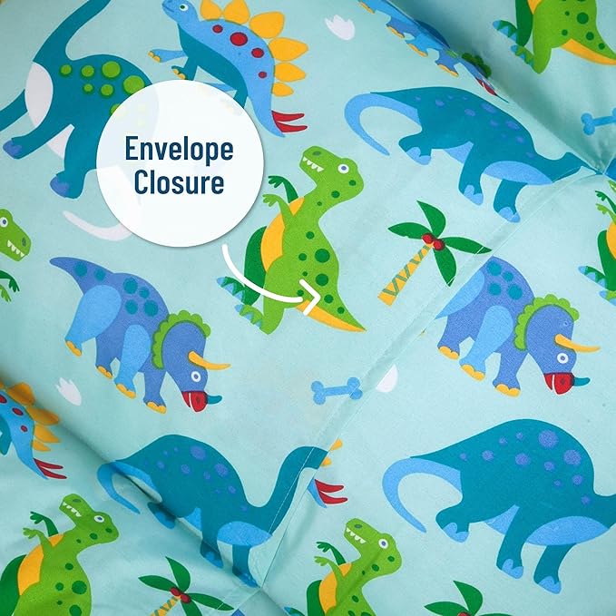 Wildkin Microfiber Pillow Lounger, 87 X 27 Inches, Dinosaur Land