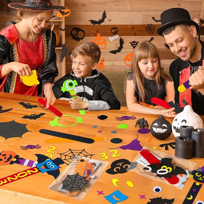 24 Piece Halloween Crafts for Kids Ages 4 8 12, Halloween DIY Bookmark Craft Bulk for Party Favors, Halloween Classroom Crafts Rewards Prizes for Students, Trick or Treat Goodie