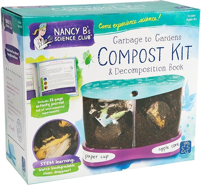 Educational Insights Nancy B's Science Club Garbage to Gardens Compost Kit & Decomposition Book
