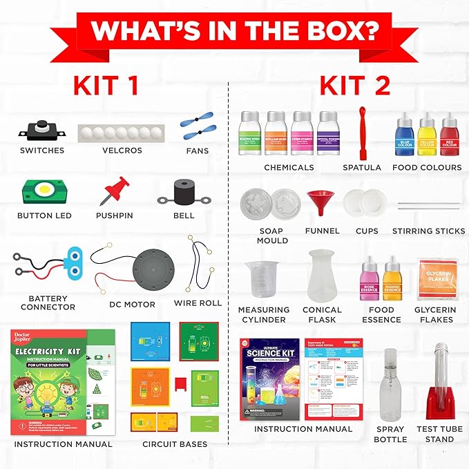 Doctor Jupiter Ultimate Science Gift Set of Science Kit, Electricity Kit for Kids Age 8-12 | Easter, Birthday Gifts for Boys & Girls of 8,9,10,11,12,13,14 Year Olds | STEM Learning & Education Toys