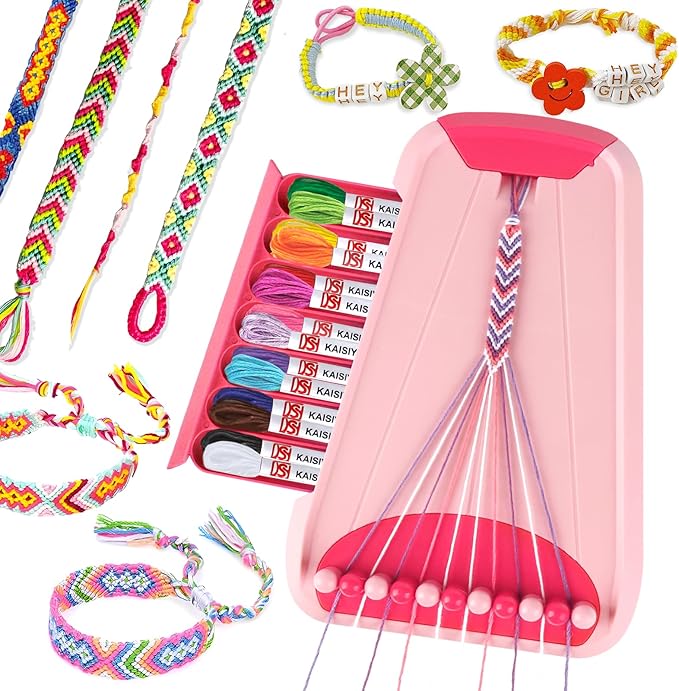Rdfmy Friendship Bracelet Making Kit for Girls, Arts and Crafts Bracelets String Maker Kit for Kids Ages 8-12 Christmas Birthday Gifts