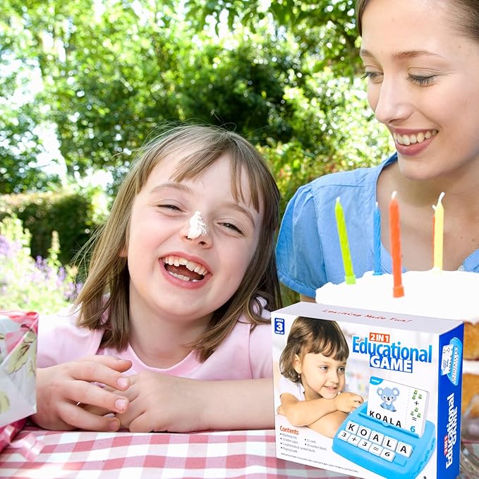 Flash Cards for Kids, 2 in 1 Education Matching Letter Games,Phonics Alphabet Spelling & Reading Toys, Learning Toy Birthday Gifts for Preschool Kindergarten Boys Girls Activities Ages 4-8