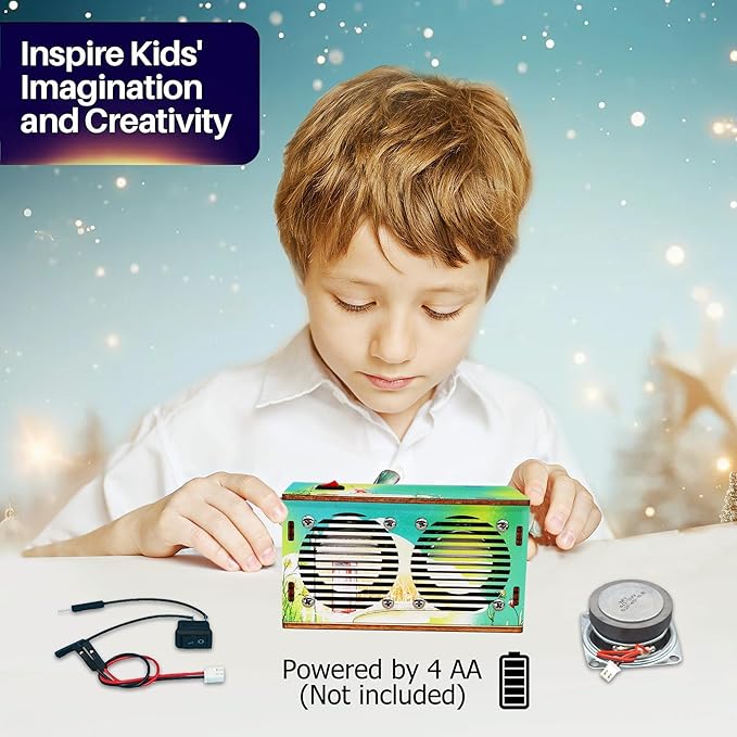 DIY Bluetooth Speaker Kit, Stem Projects for Kids Ages 8-12, Science Kits for Kids Age 12-14, STEM Kits for Kids Ages 10-12-14-16, Gifts for 9 10 11 12 13 14 15 16 Year Old Boys Teens (Green)